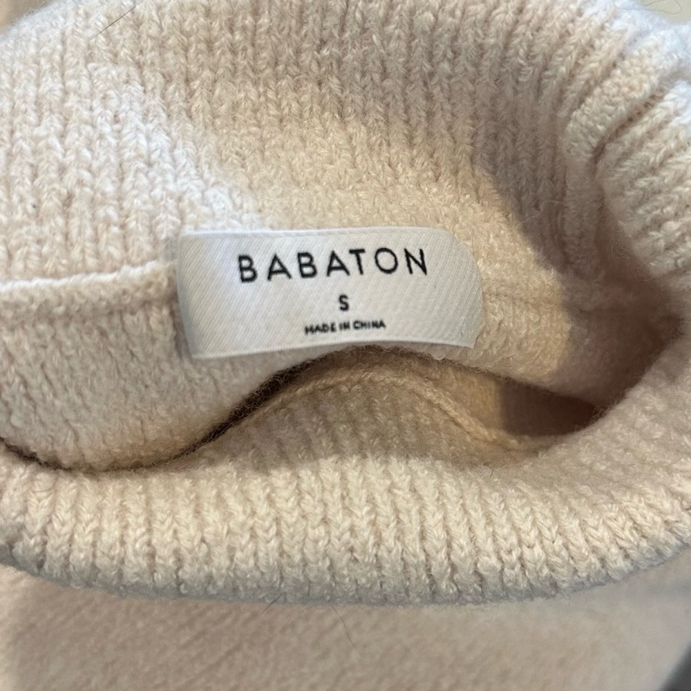 Babaton Cream Turtleneck Sweater